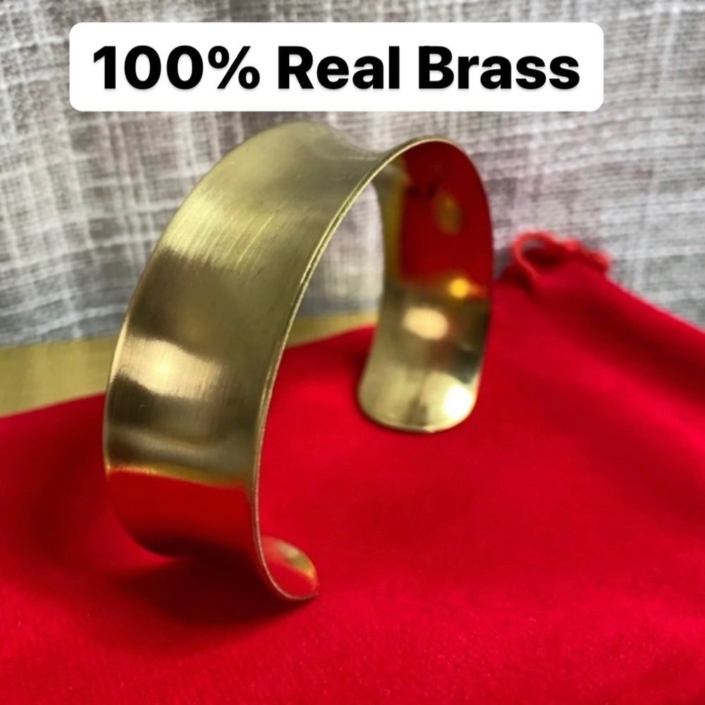 Flexible Real Brass Cuff Bracelet